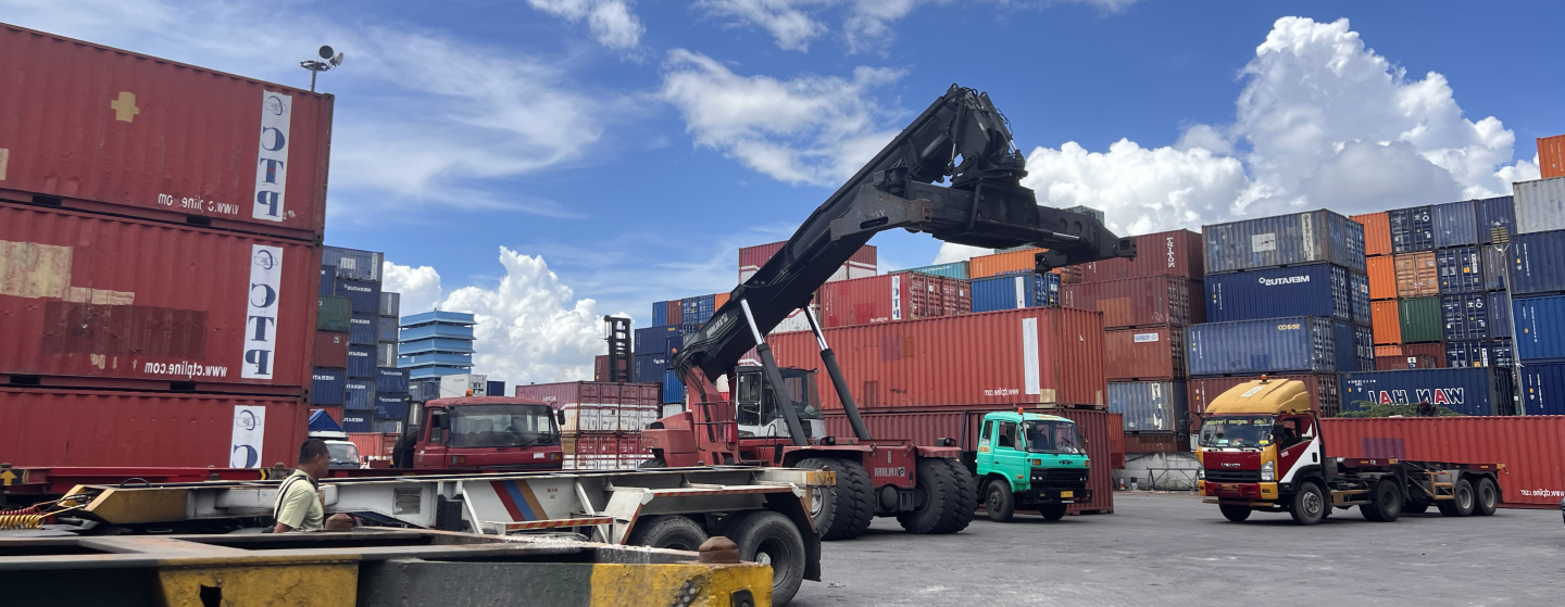Container shipping yard